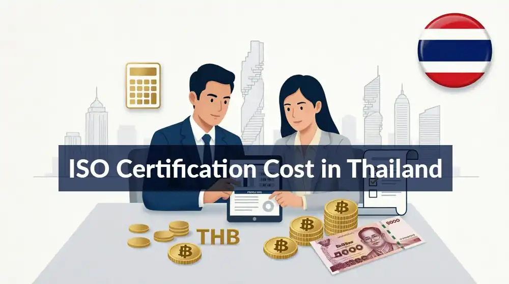 ISO certification cost breakdown chart for businesses in Thailand